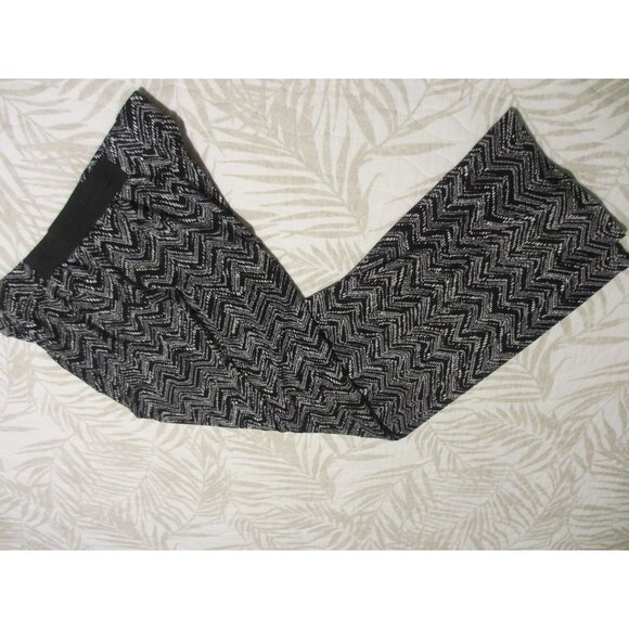 Motherhood Maternity Black & White Chevron Print Elastic Waist Wide-Leg Pants XL - Picture 2 of 5